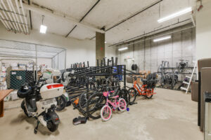 Interior Bike Storage Room, bike racks.